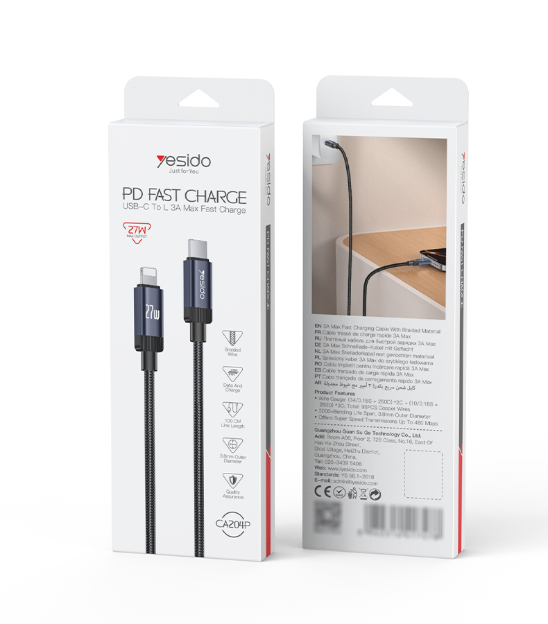 CABLE YESIDO CA204P BLACK