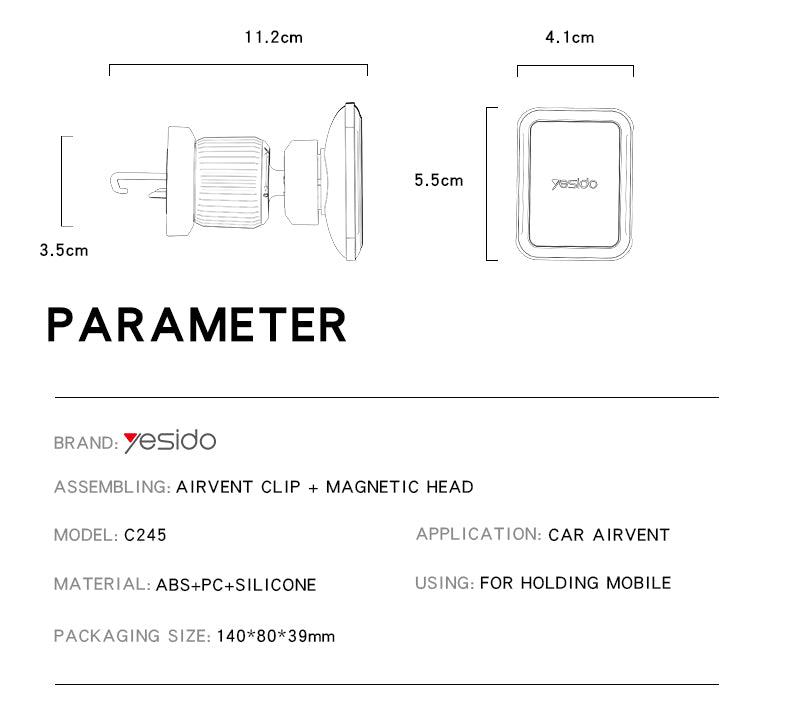 Magnetic Air Vent Phone Holder C245
