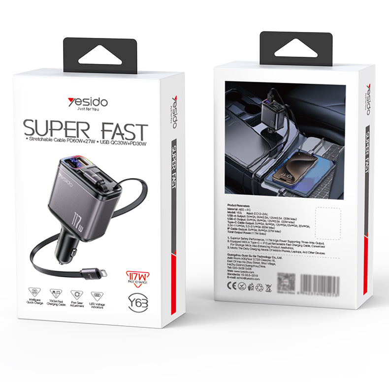 117W car charger Y63
