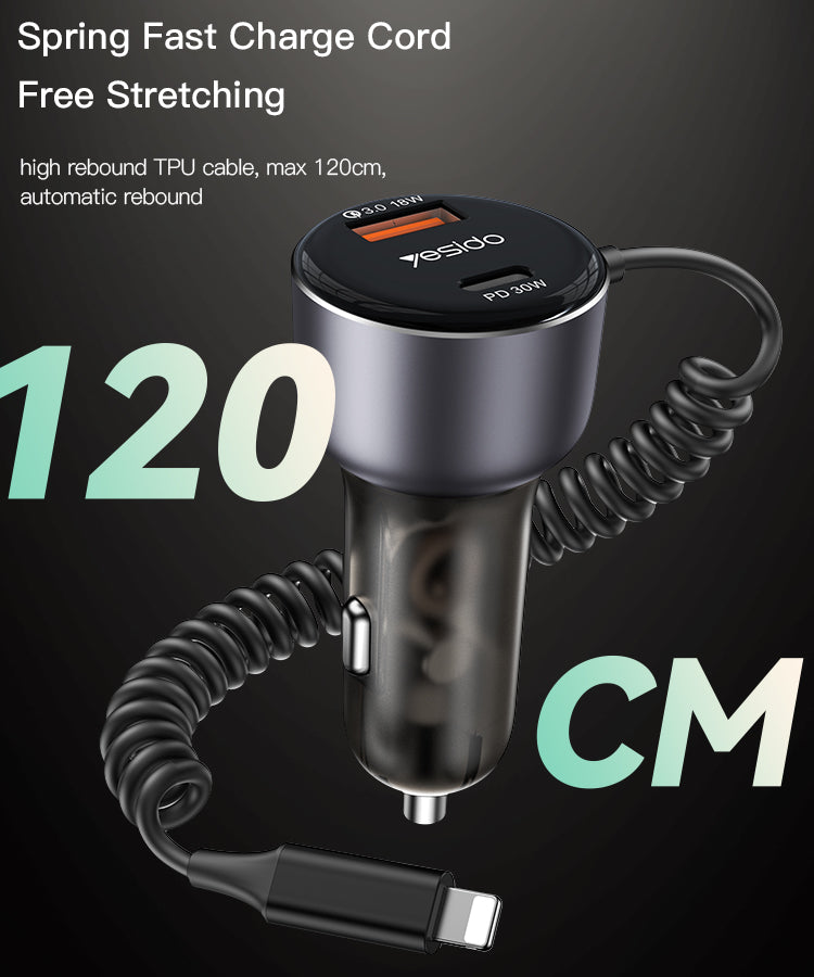 Car charger YESIDO Y57 BLACK