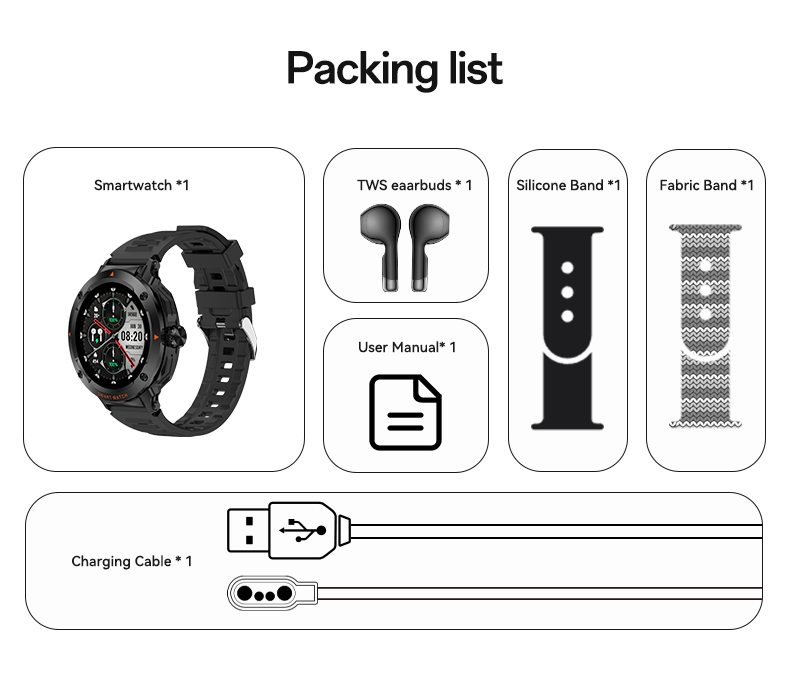 Sports Watch YESIDO IO50 BLACK