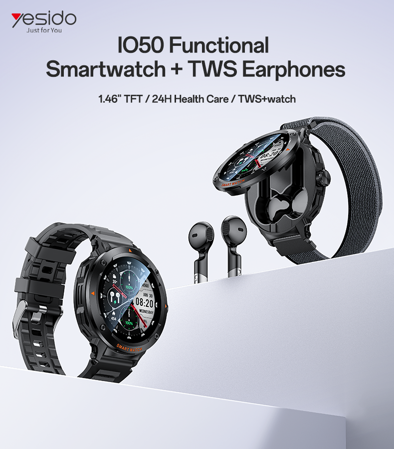 Sports Watch YESIDO IO50 BLACK