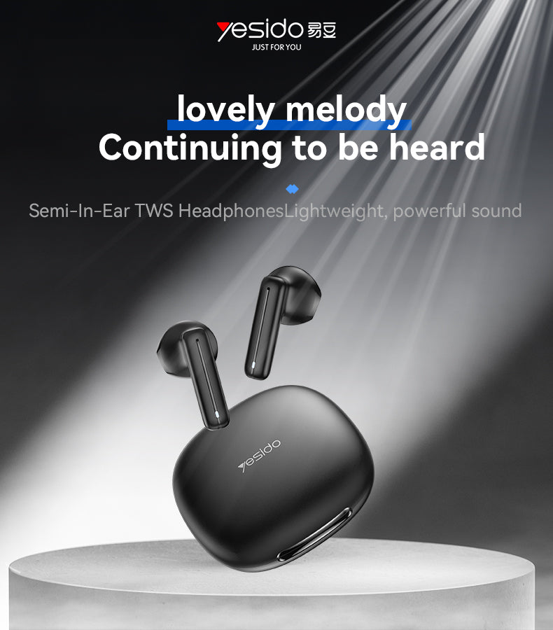 AIRPOD YESIDO TWS25 BLACK