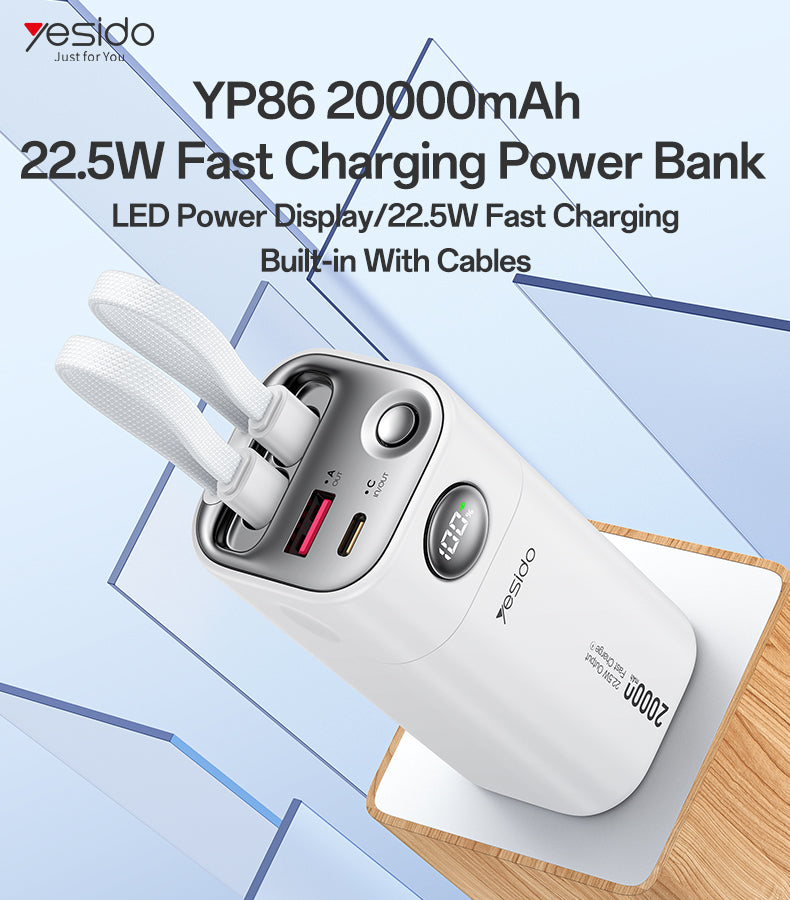 Power bank YESIDO YP86 WHITE