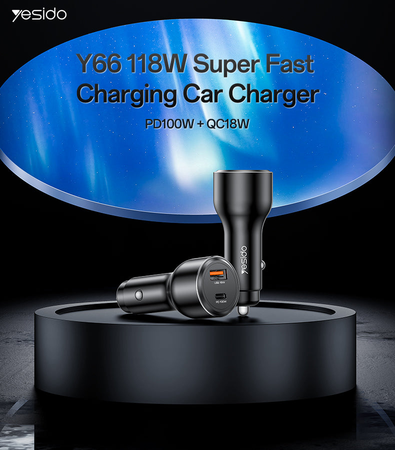 Car charger YESIDO Y65 BLACK