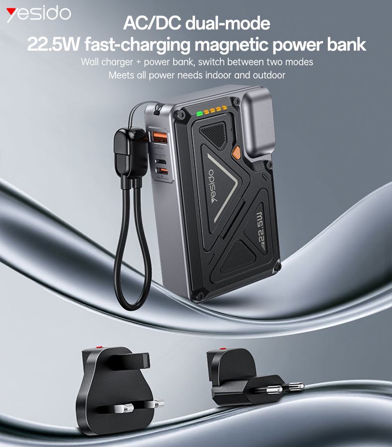 Power bank YESIDO YP89-EU BLACK