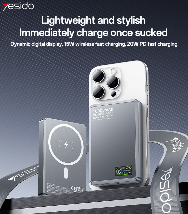 Power bank YESIDO YP91 GRAY