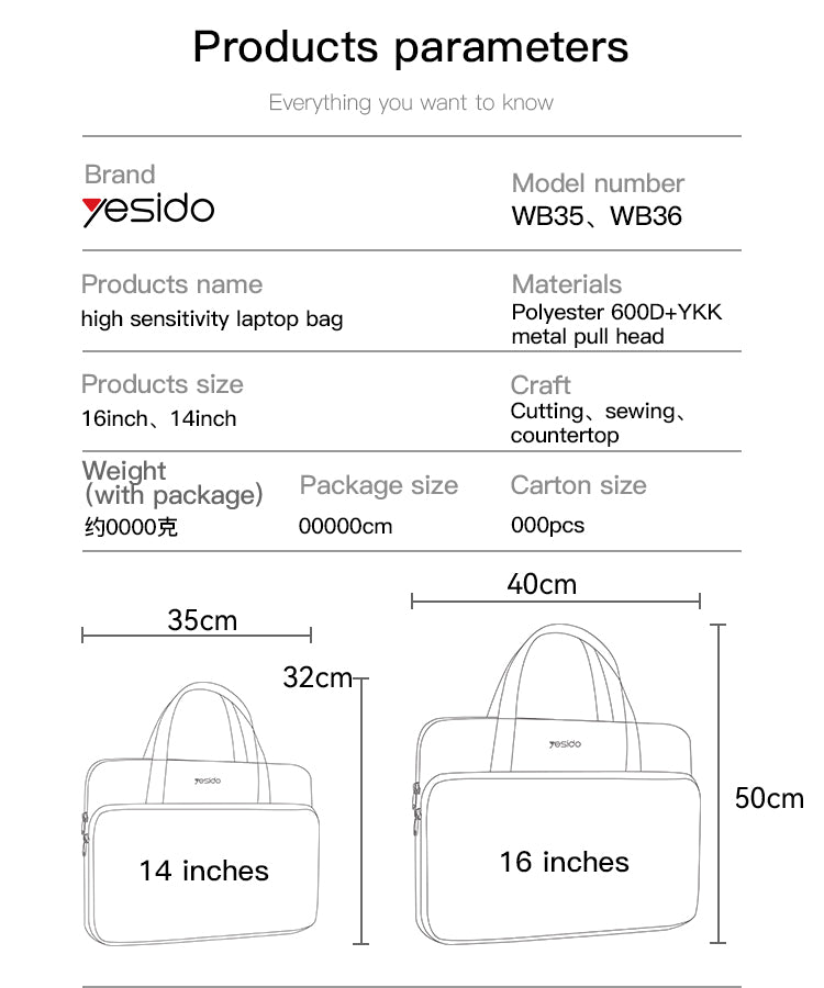 BAG YESIDO WB36 YELLOW