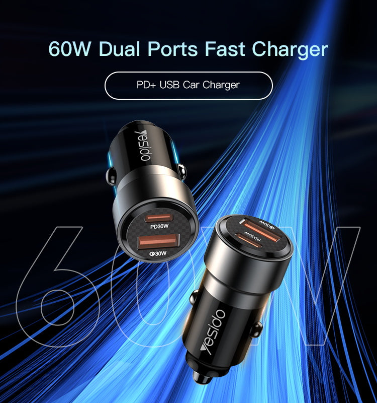 Car charger YESIDO Y54 BLACK