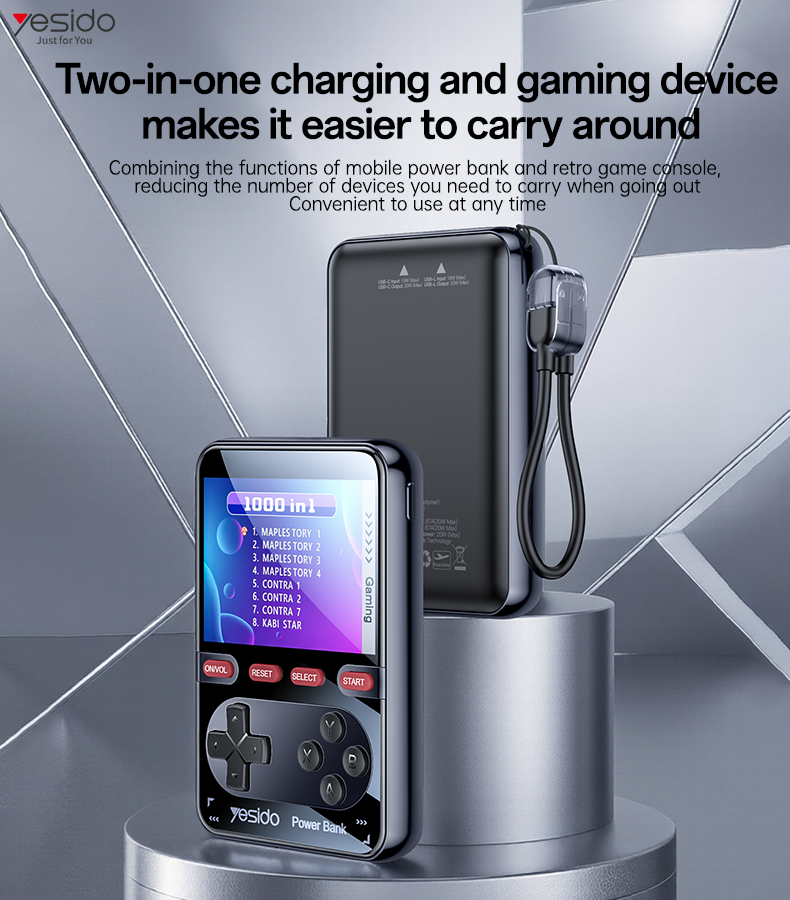 Power bank YESIDO YP87 BLACK