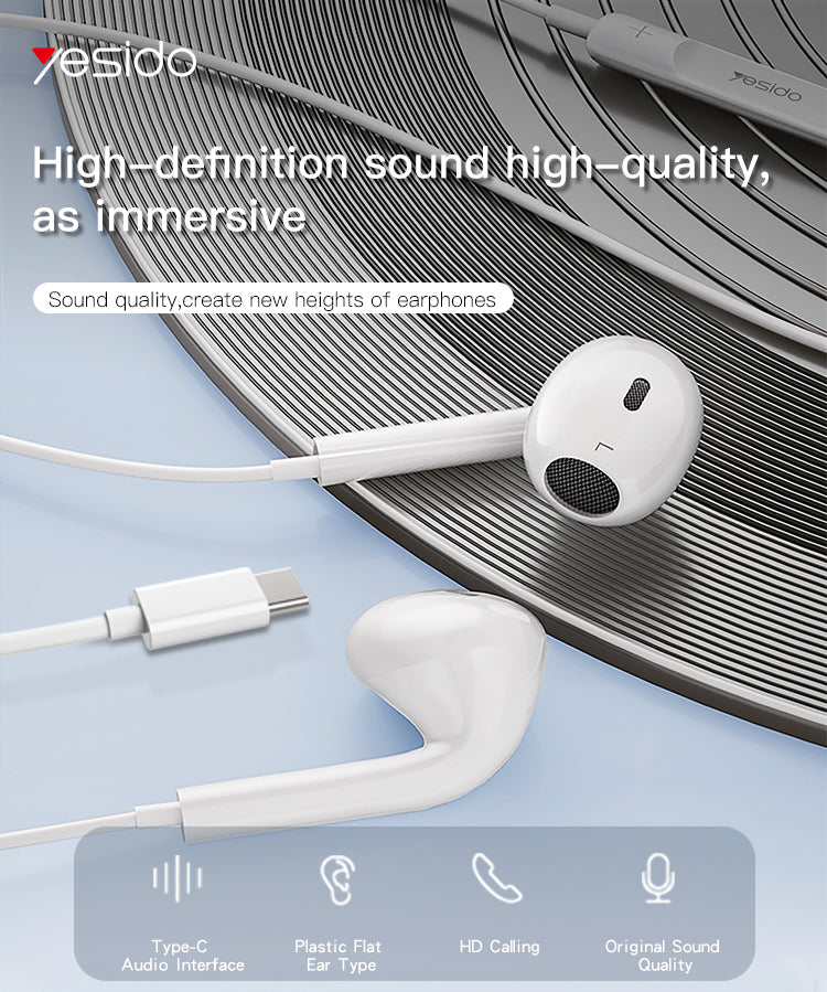 EARPHONE YESIDO YH38 White