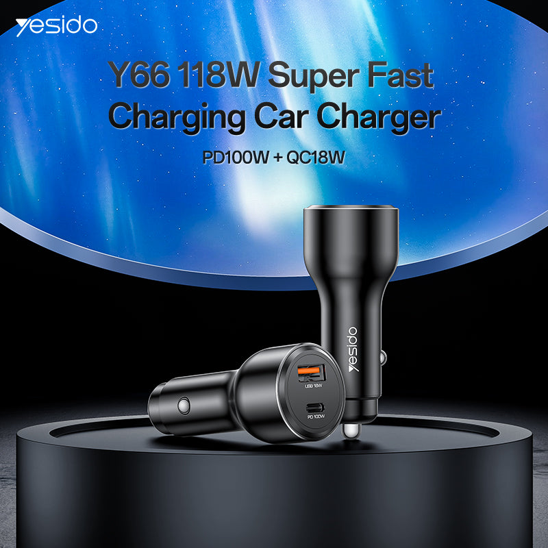 Car charger YESIDO Y65 BLACK