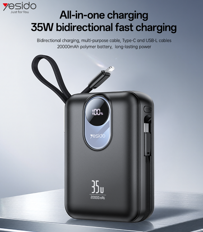 Power bank YESIDO YP94 BLACK