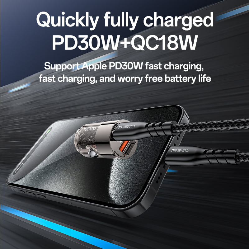 Car charger YESIDO Y68 BLACK