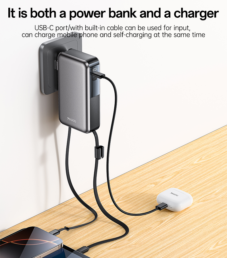 Power bank YESIDO YP90E GRAY