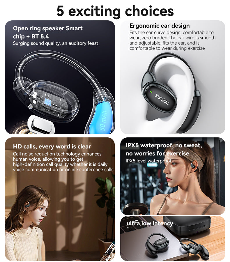 AIRPOD YESIDO YSP19 BLACK