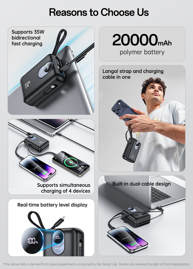 Power bank YESIDO YP94 BLACK