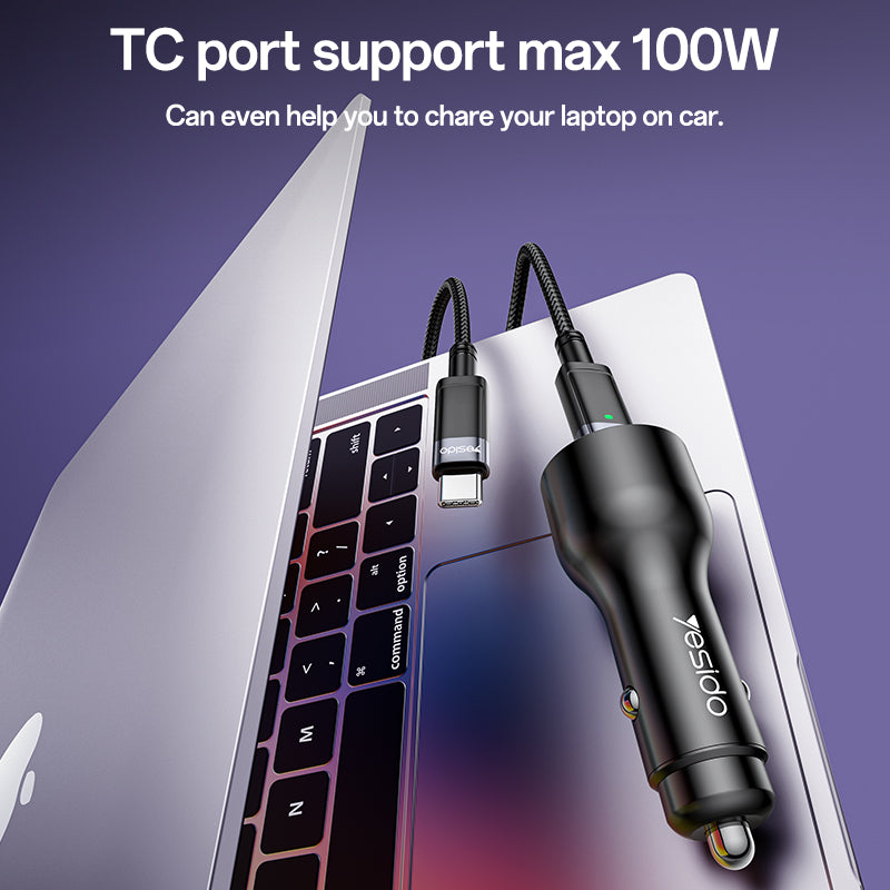 Car charger YESIDO Y65 BLACK