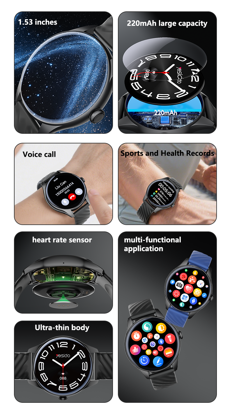 Sports Watch YESIDO IO43 BLACK