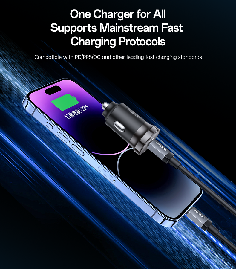 CAR CHARGER YESIDO Y74 Black