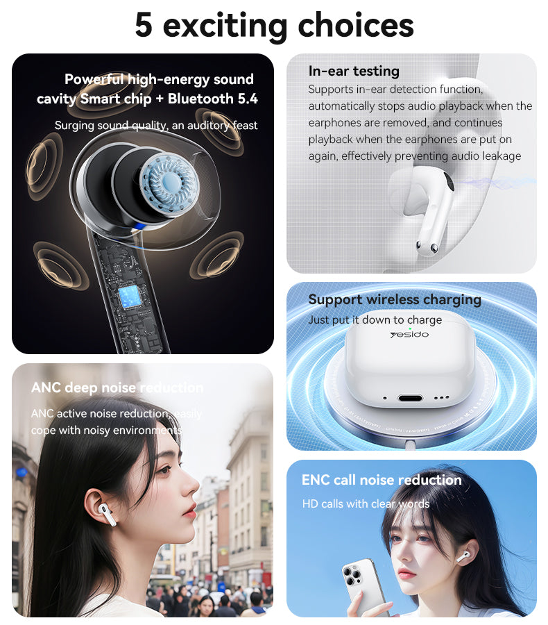AIRPOD YESIDO TWS32 White
