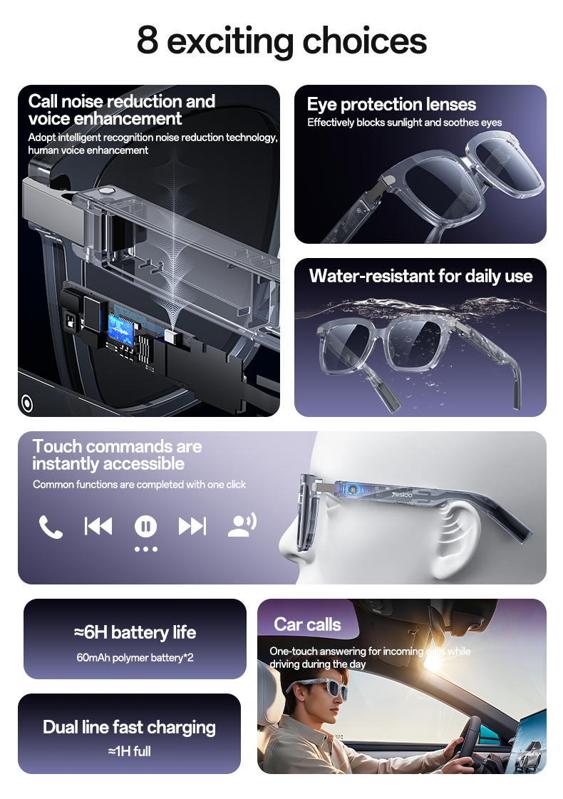 SMART GLASSES YESIDO IO41 Gray