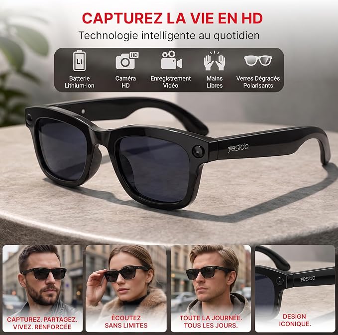 Smart Glasses YESIDO IO42 BLACK