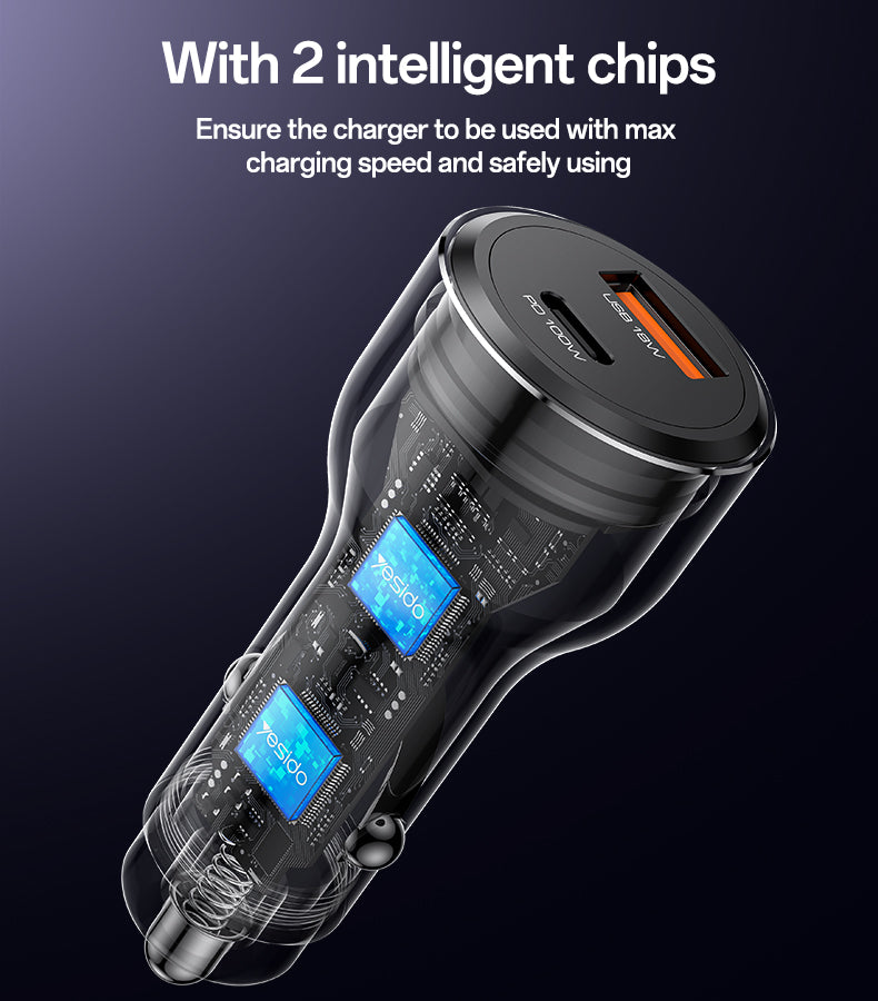 Car charger YESIDO Y65 BLACK
