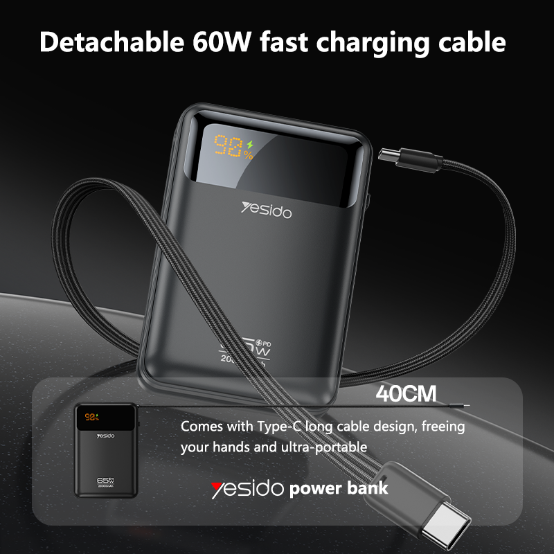 Power bank YESIDO YP97 BLACK