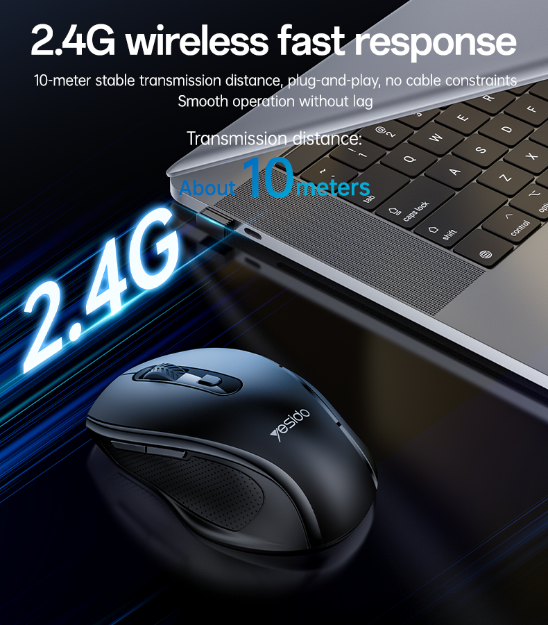 Mouse YESIDO KB45-black BLACK