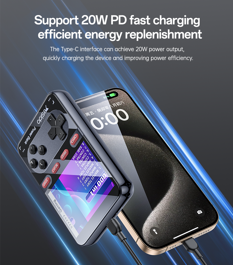 Power bank YESIDO YP87 BLACK