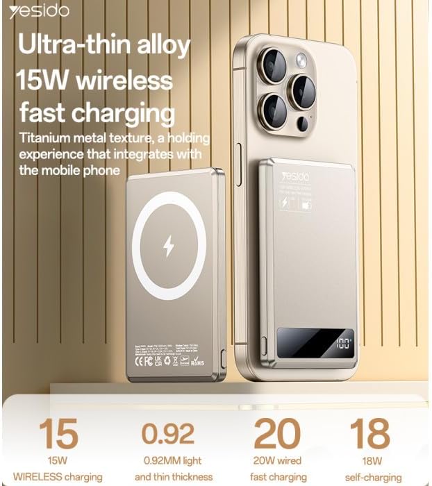 Power bank YESIDO YP66 GOLD