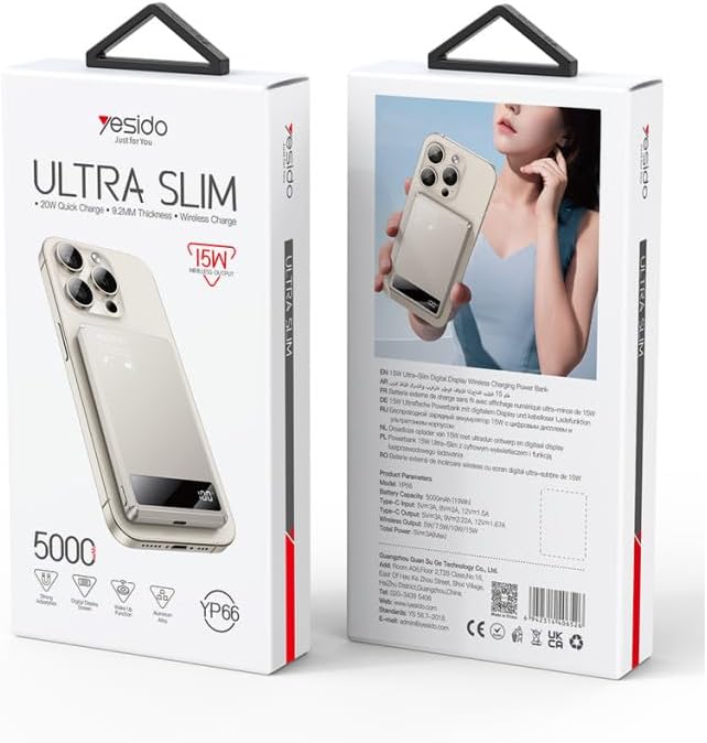 Power bank YESIDO YP66 GOLD