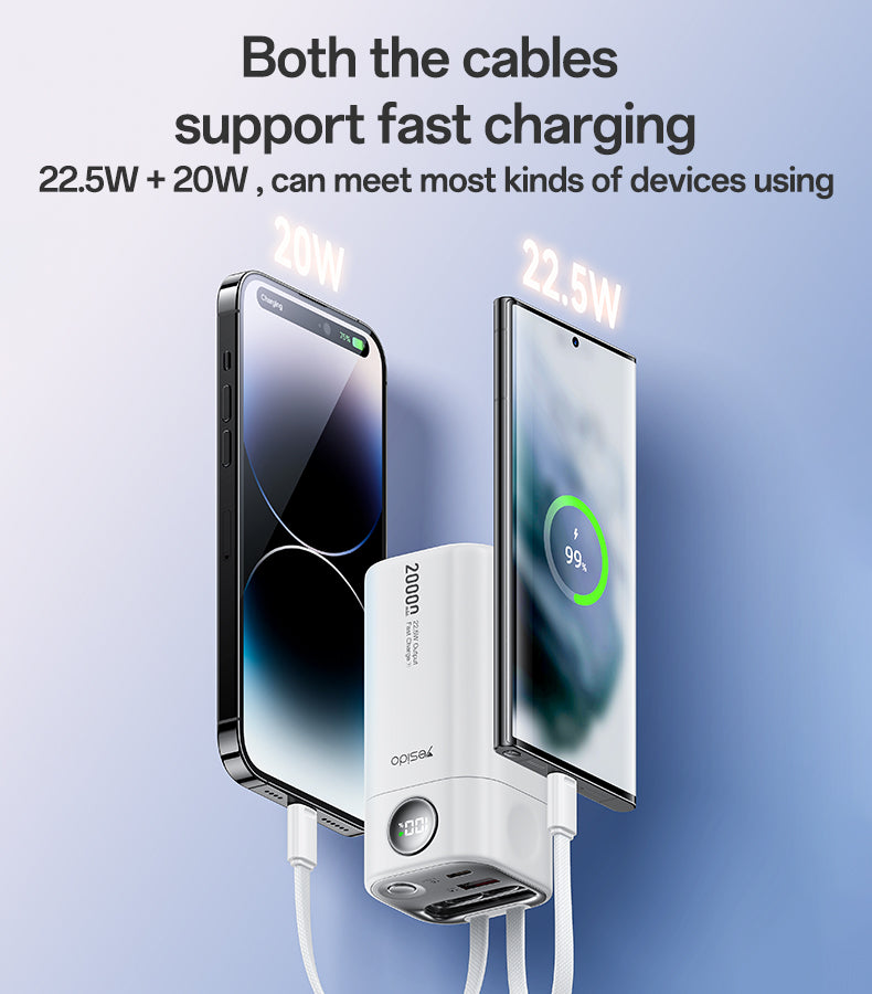 Power bank YESIDO YP86 WHITE