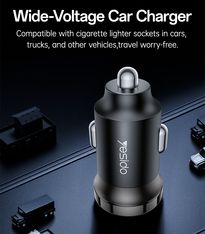 CAR CHARGER YESIDO Y74 Black