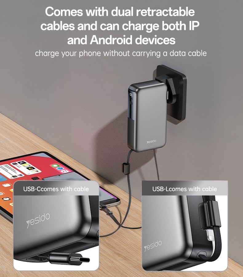Power bank YESIDO YP90E GRAY