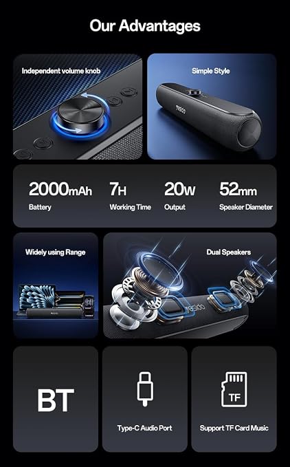 SPEAKER YESIDO YSW42 Black