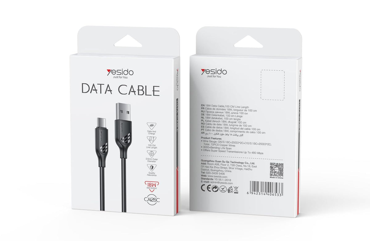 CABLE YESIDO CA126C-black Black