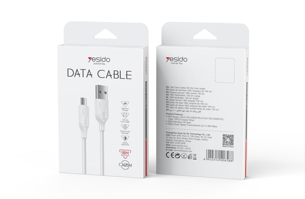 CABLE YESIDO CA126M -white White