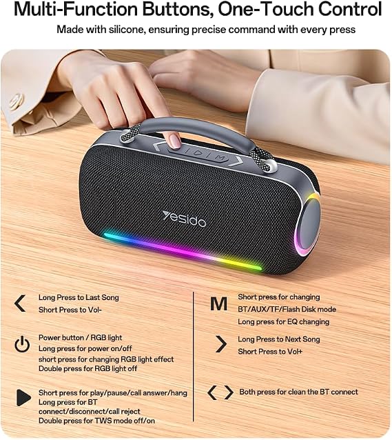 SPEAKER YESIDO YSW43 Black