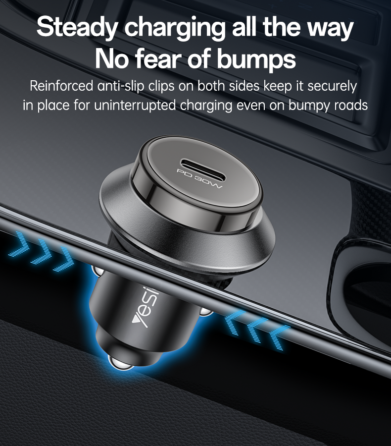 CAR CHARGER YESIDO Y74 Black