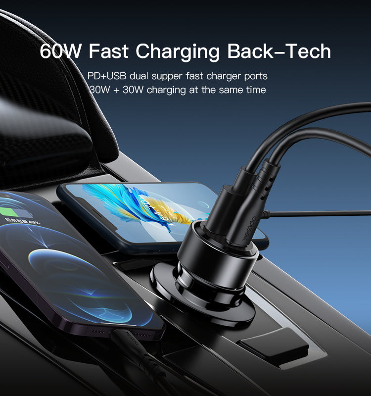 Car charger YESIDO Y55 BLACK