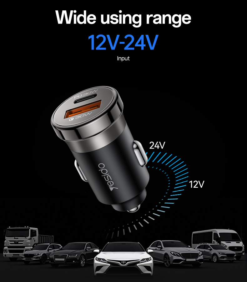Car charger YESIDO Y72 BLACK