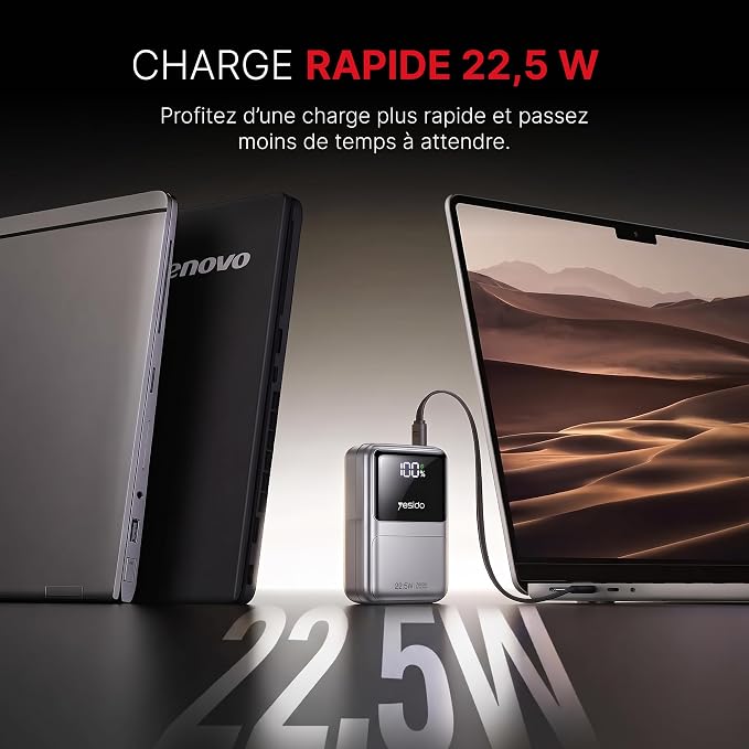 Power bank YESIDO YP96 SILVER