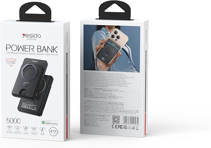 Power bank YESIDO YP73 BLACK