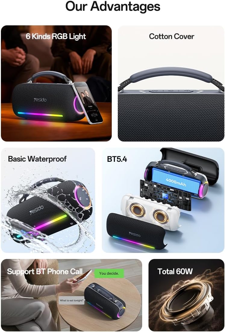 SPEAKER YESIDO YSW43 Black
