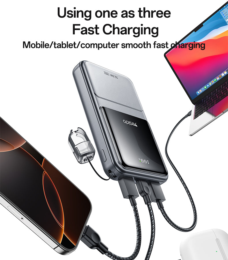 Power bank YESIDO YP95 SILVER