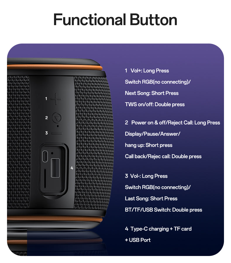 SPEAKER YESIDO YSW40 BLACK