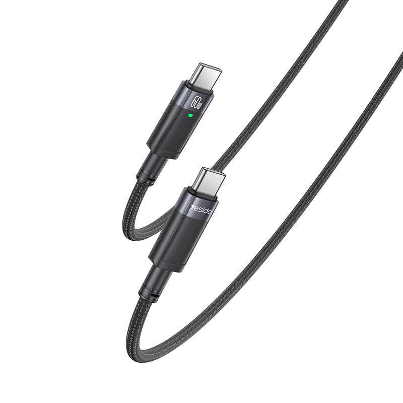 60W C to C Auto disconnecting charging data cable 1.2M CA160