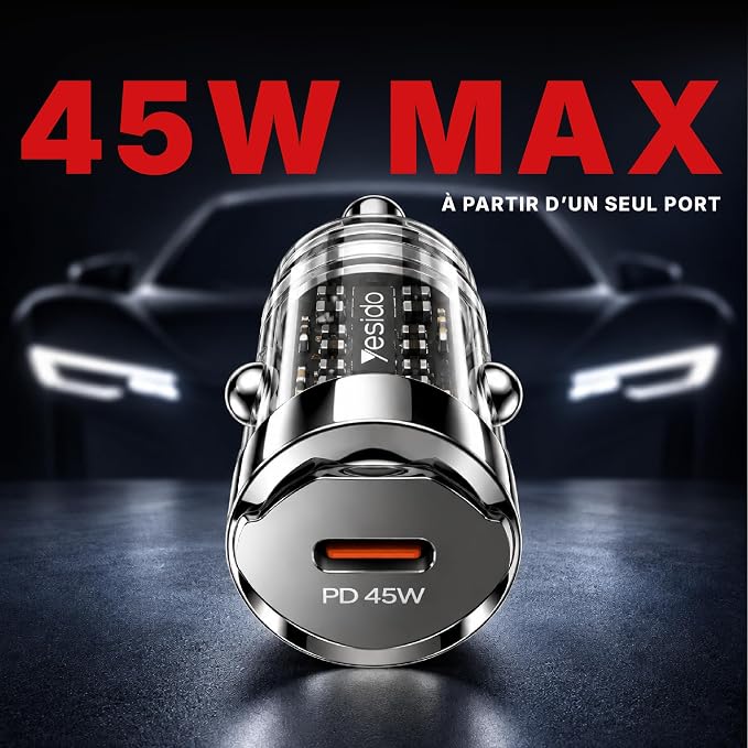 Car charger YESIDO Y67 BLACK